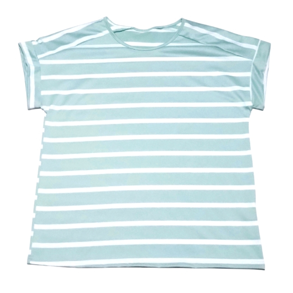 WOMEN'S (SIZE S) STRIPED SHORT SLEEVE SHIRT